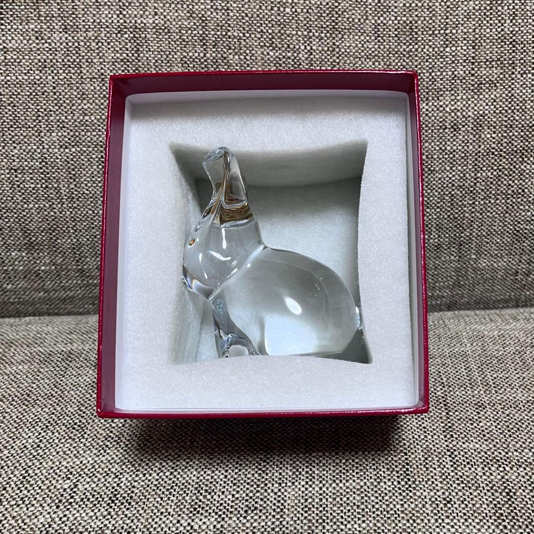 【美品Baccarat】クリスタルラヴィット：ウサギ(ギフトボックス付き)