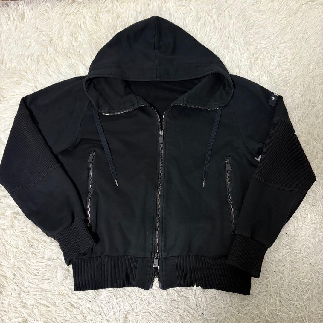 TATRAS タトラス　ブラック　フード付きジップアップパーカー　サイズ03