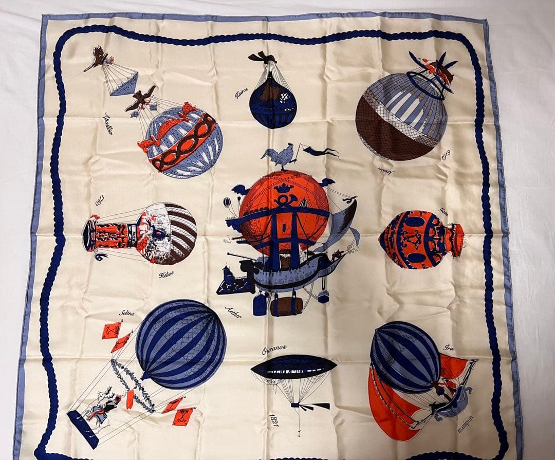 マニプリ manipuri 大判スカーフ　気球　85×85