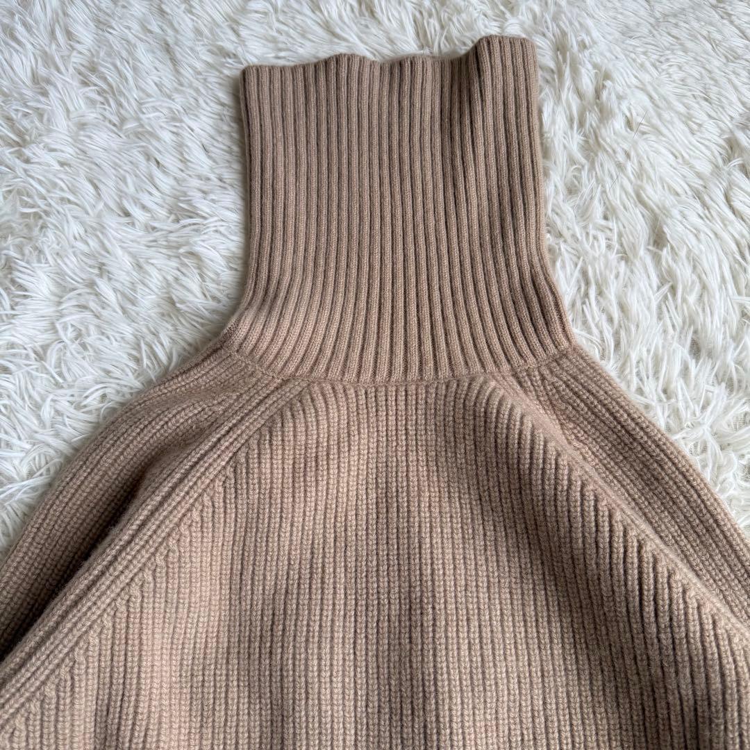 【完売品】アニュアンス ウールカシミヤ タートルニット プルオーバー ベージュ