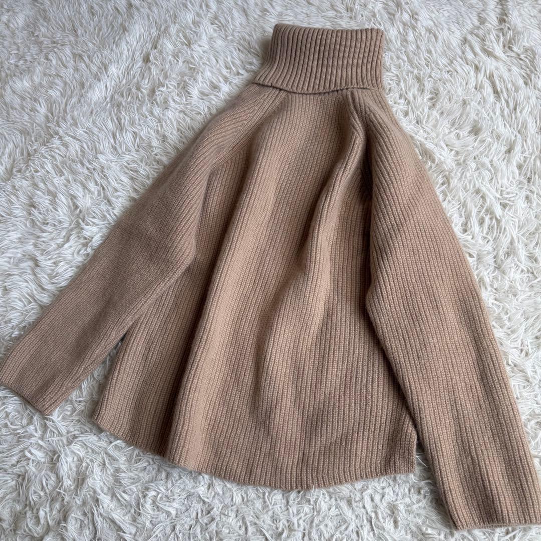 【完売品】アニュアンス ウールカシミヤ タートルニット プルオーバー ベージュ