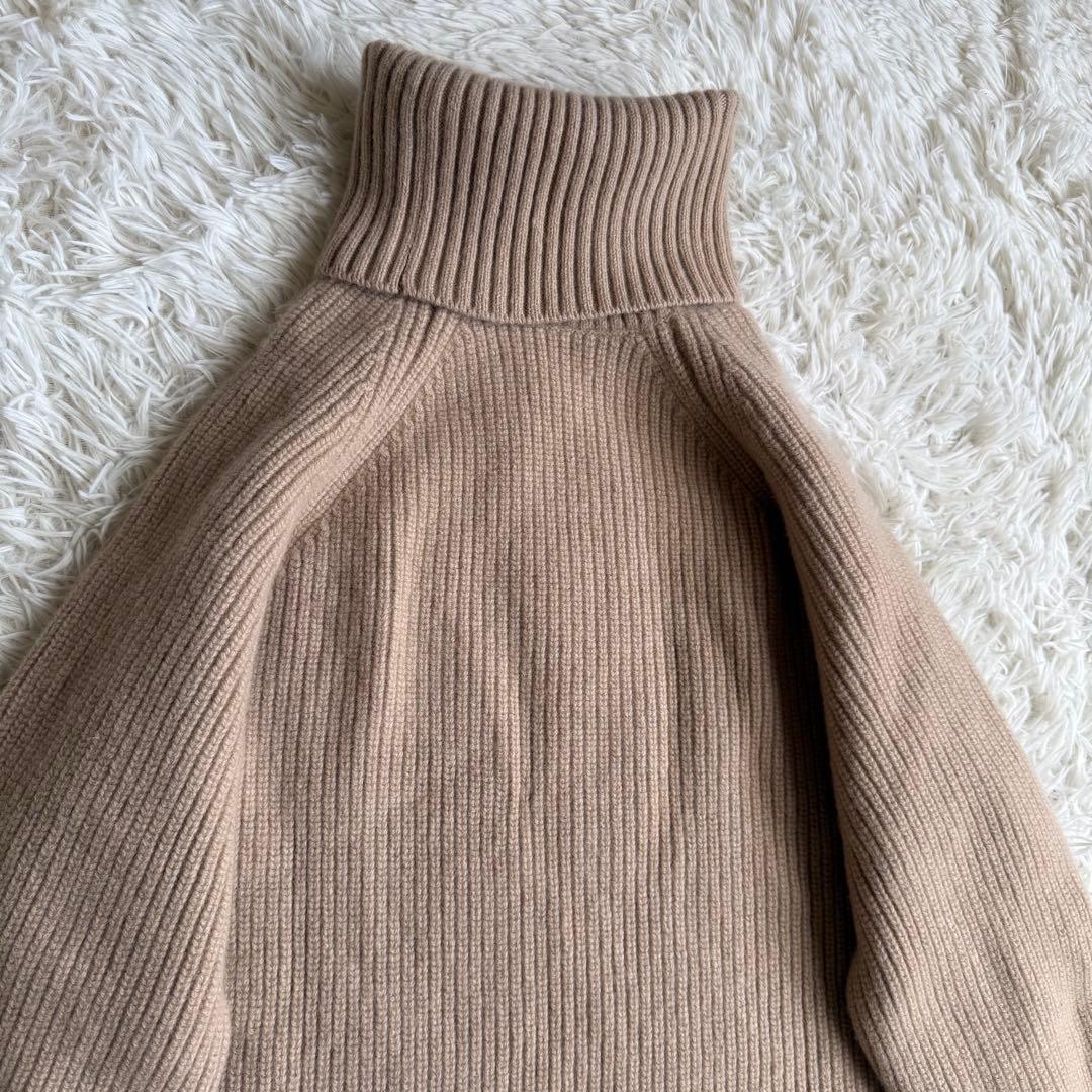 【完売品】アニュアンス ウールカシミヤ タートルニット プルオーバー ベージュ