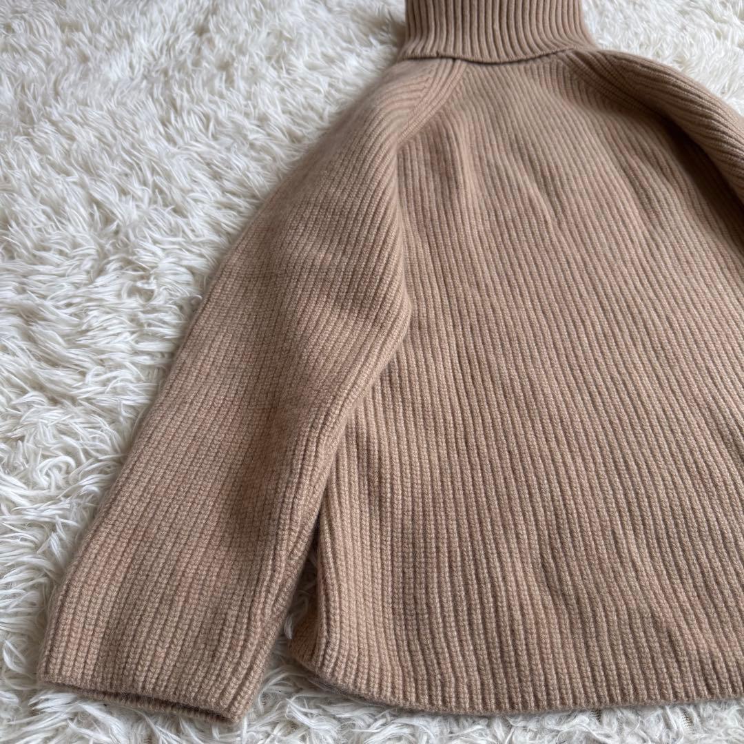 【完売品】アニュアンス ウールカシミヤ タートルニット プルオーバー ベージュ