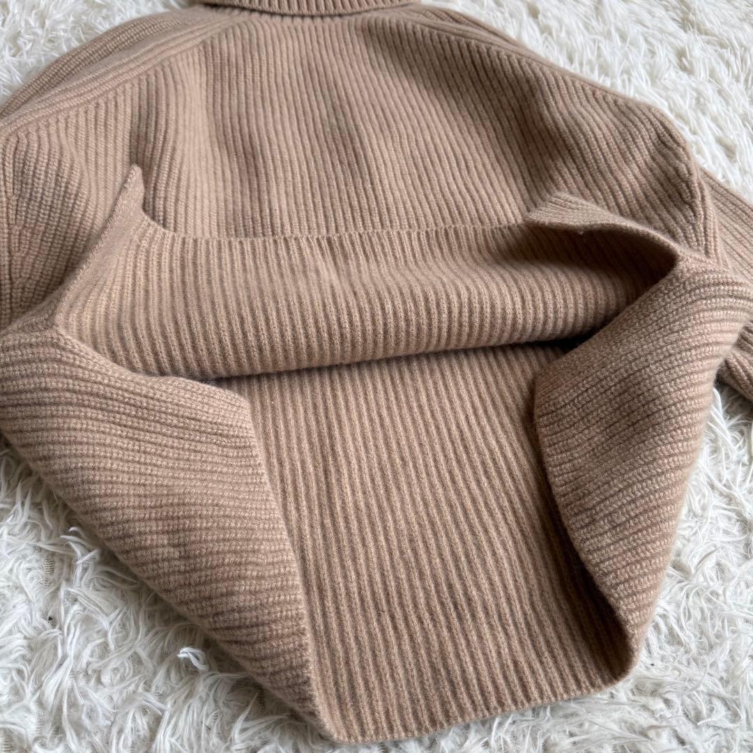 【完売品】アニュアンス ウールカシミヤ タートルニット プルオーバー ベージュ