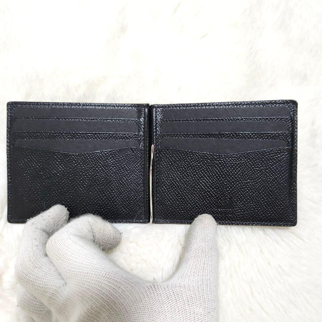 ✨極美品　付属品完備✨ダンヒル　マネークリップ　折り財布　ブラック　レザー
