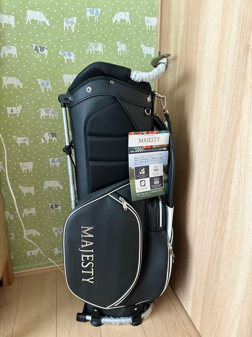 新品　MAJESTY ブラック スタンドキャディバッグ