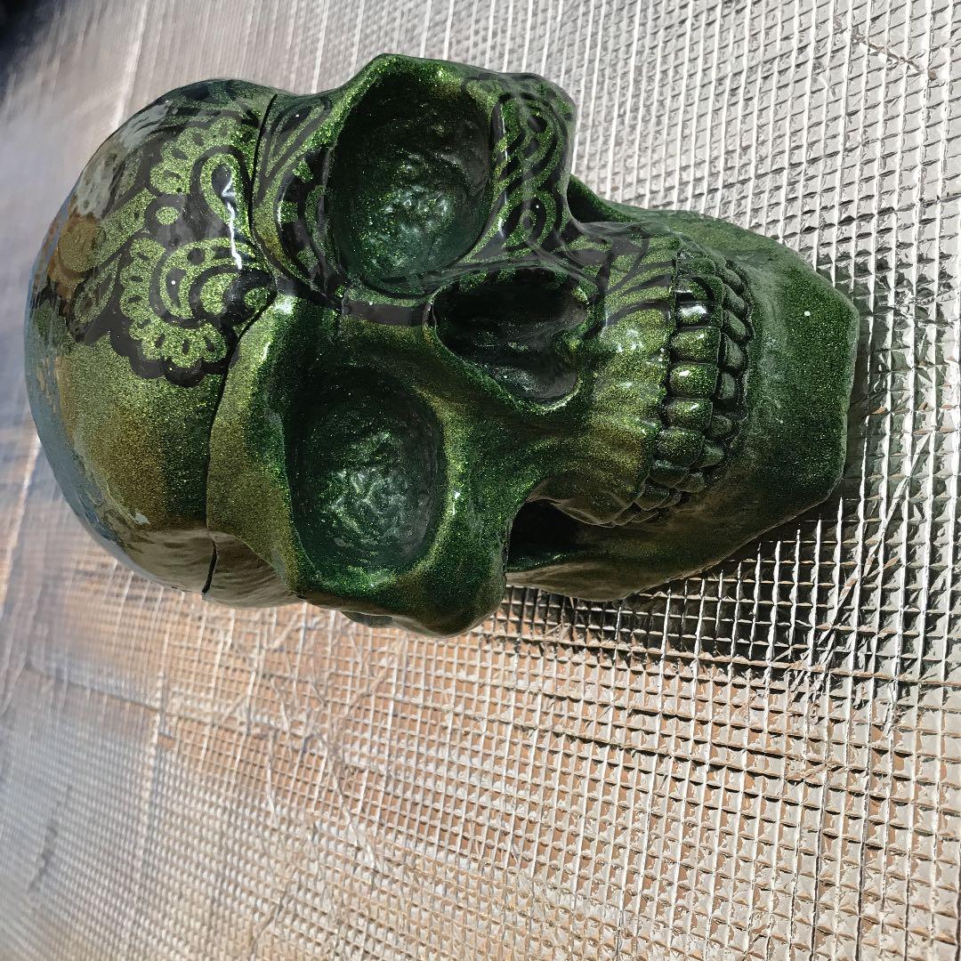 ガイコツの灰皿　置物　インテリア