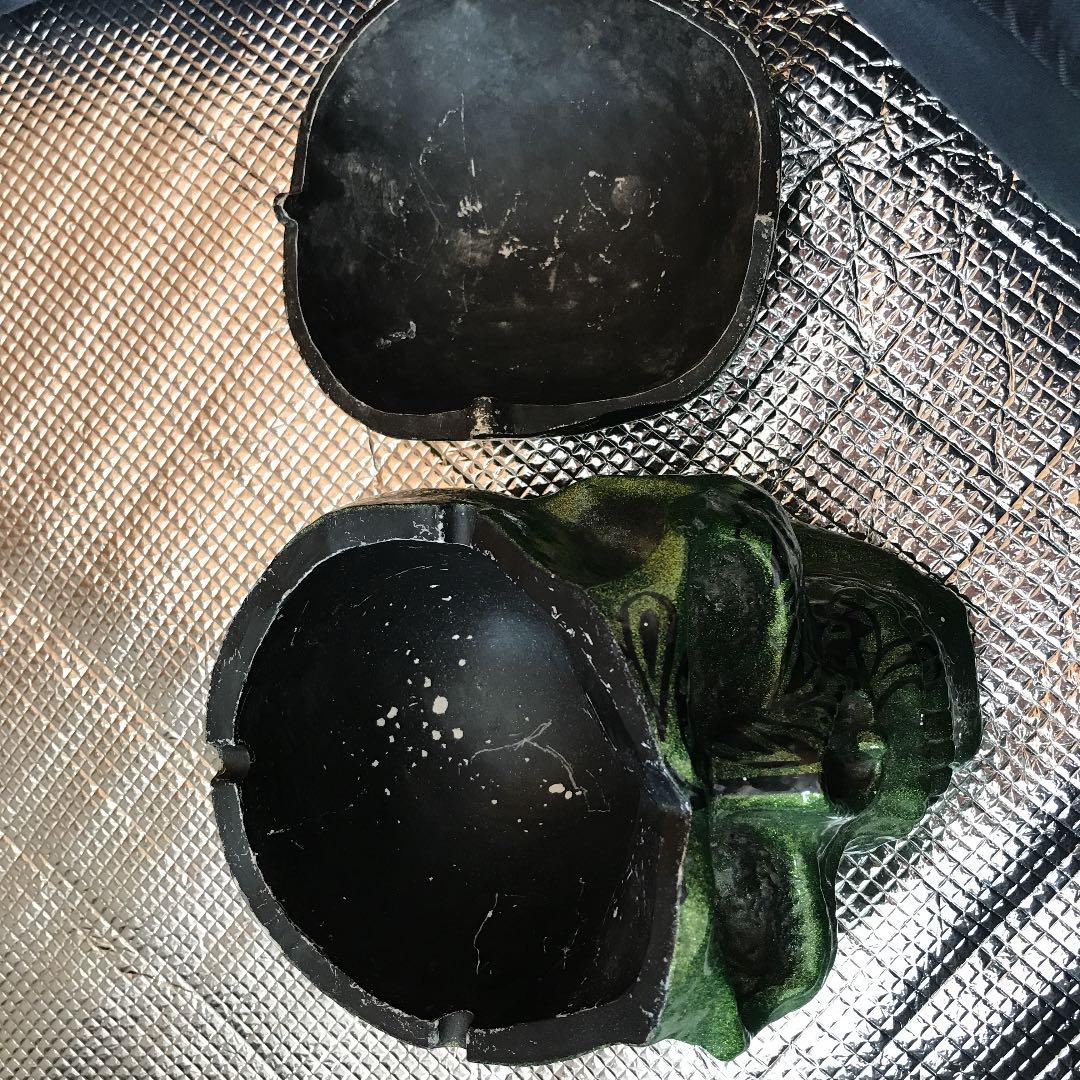 ガイコツの灰皿　置物　インテリア