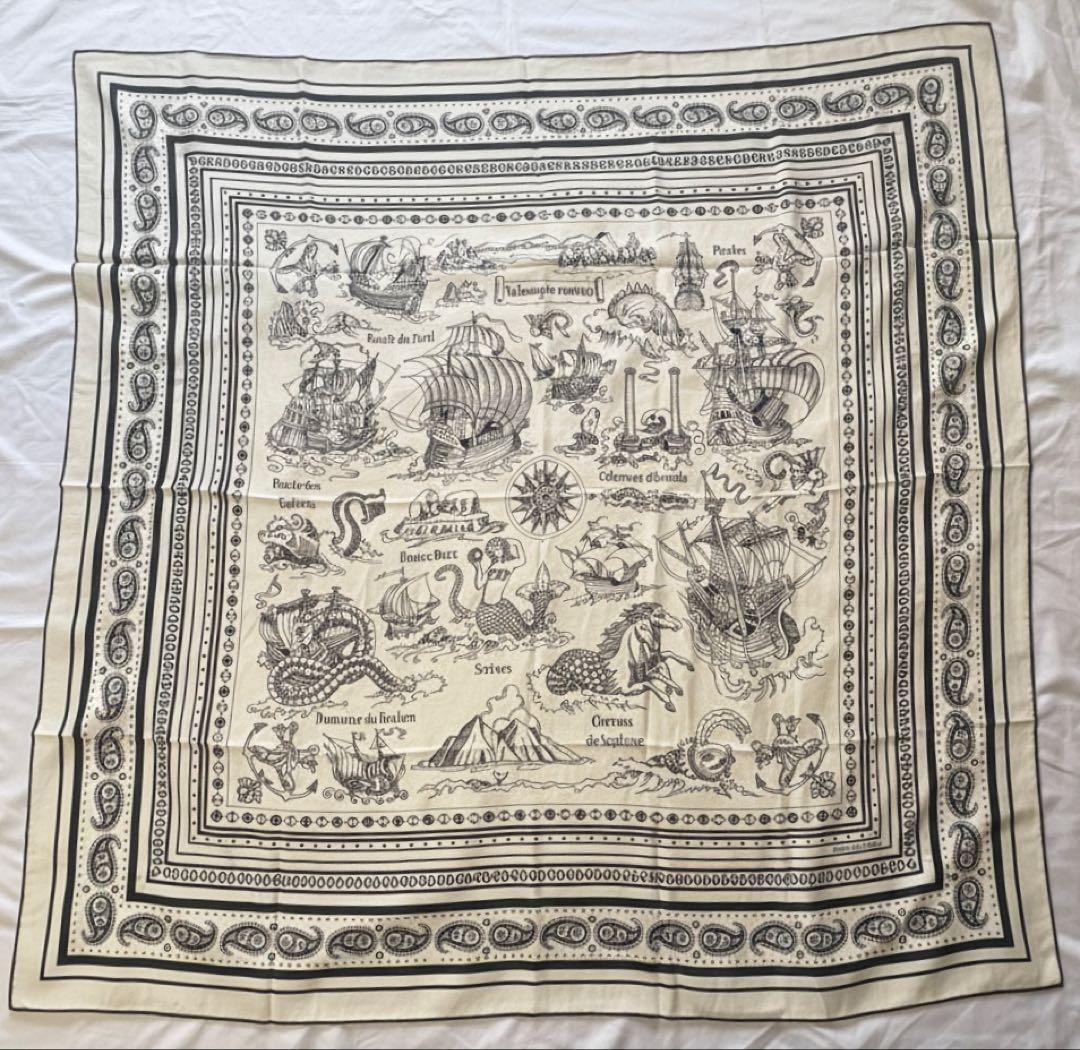 HERMES　カレジェアン　Tatouages Marins Bandana
