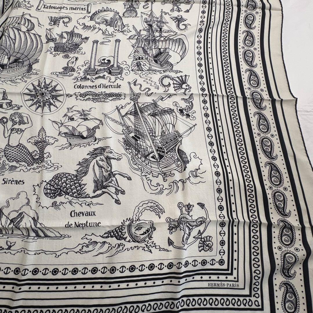 HERMES　カレジェアン　Tatouages Marins Bandana