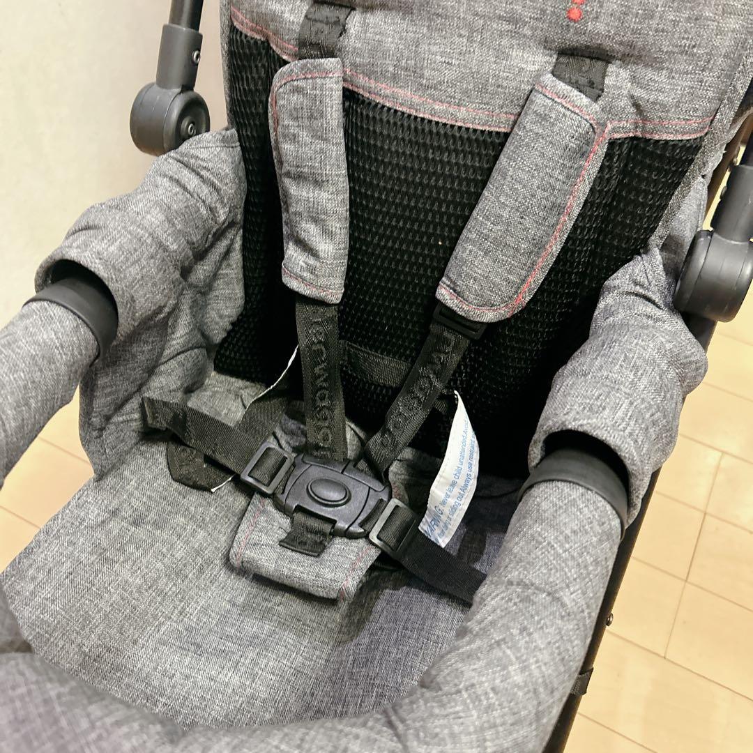 わんわん様　キンダーワゴン DUOシティHOP グレーデニム 縦型 2人乗り