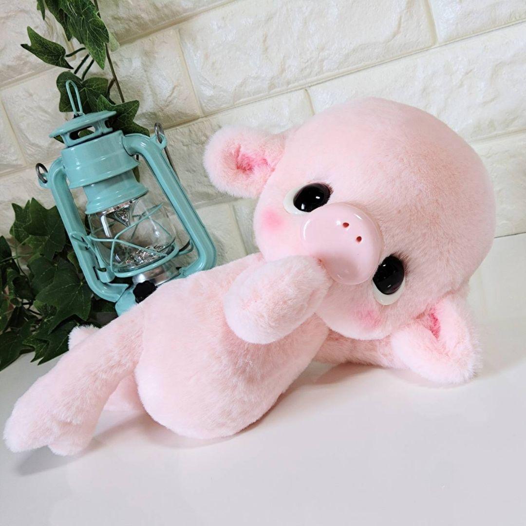ぬいぐるみ✽アートドール✽手足可動✽子豚のぶぶちゃん✽特大サイズ
