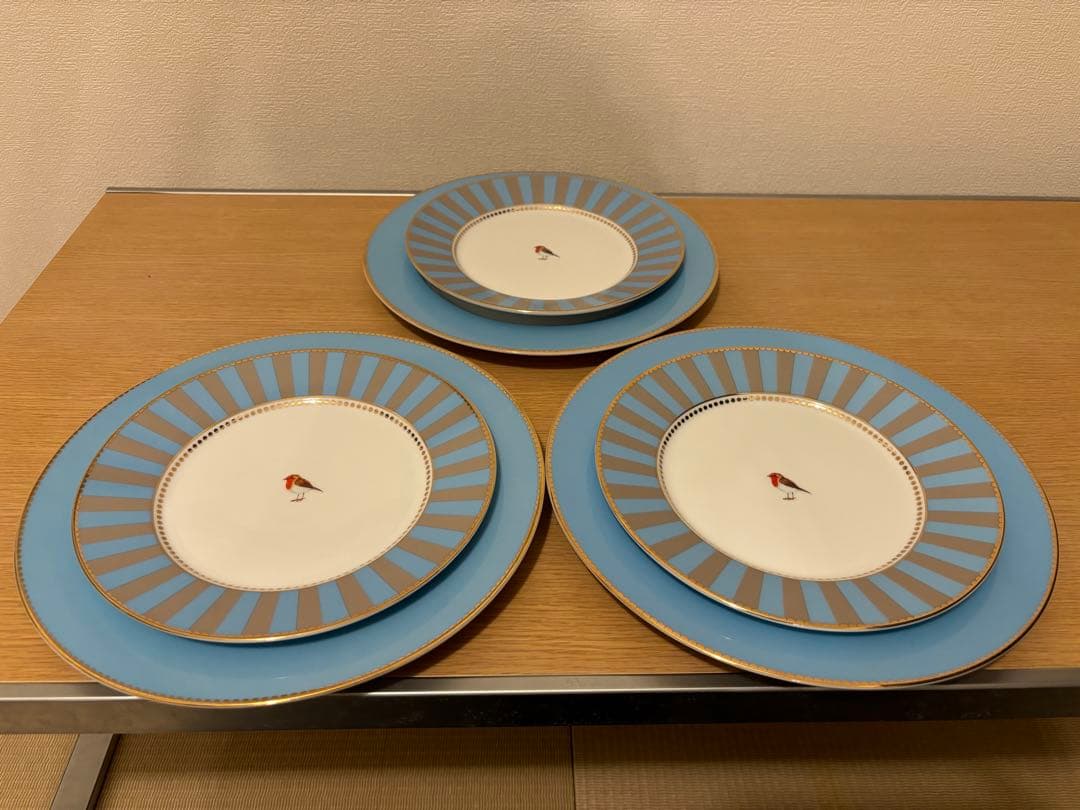 PiP Studio プレート3枚セット 小鳥 バード ピップスタジオ