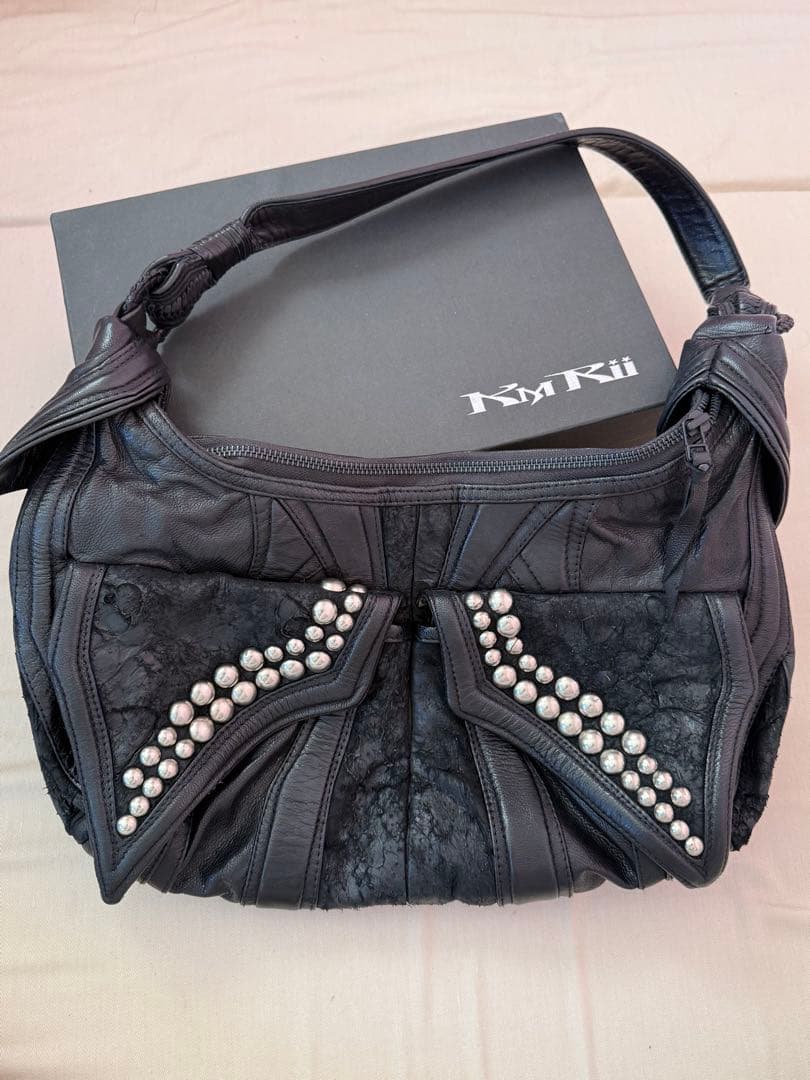 KMRii ケムリ レザーバッグ スタッズ ブラック 新品未使用 保存袋・箱付き