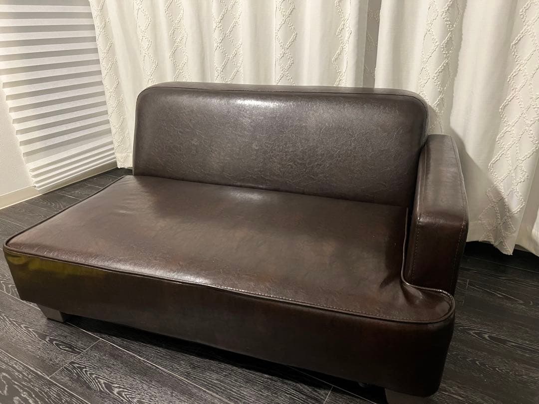 【早い者勝ち❗️】ヴィンテージ　ダークブラウン 2人掛けソファ　美品