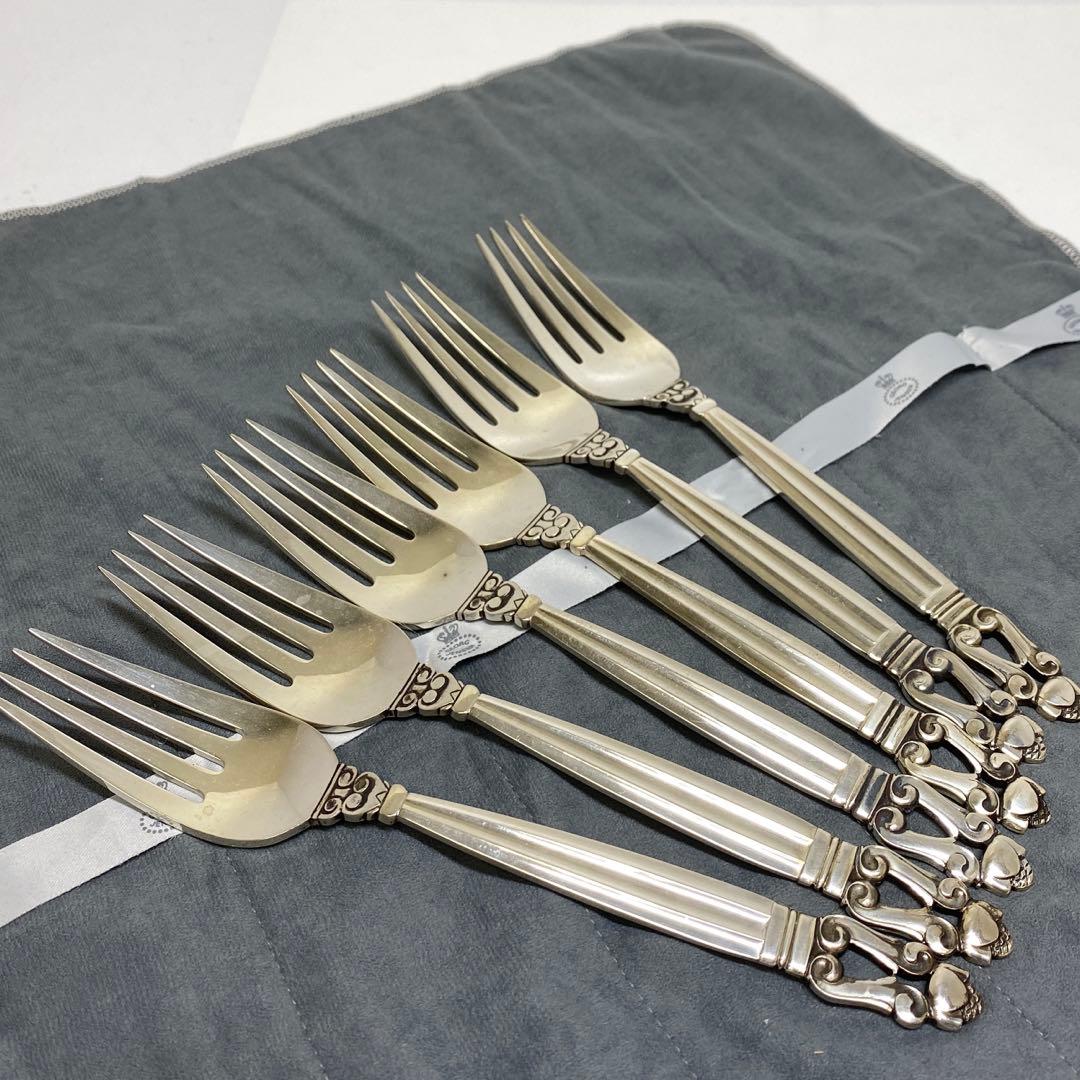 ジョージジェンセン　sterling ディナーフォーク6本　354g