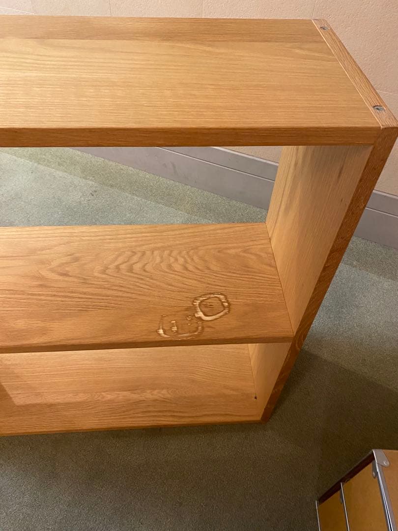 無印良品 スタッキングシェルフ・ワイド・ 2段・オーク材　2段引き出しセット