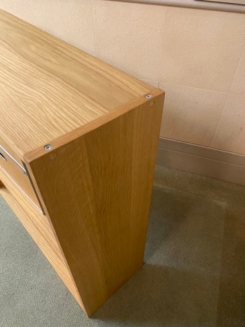 無印良品 スタッキングシェルフ・ワイド・ 2段・オーク材　2段引き出しセット