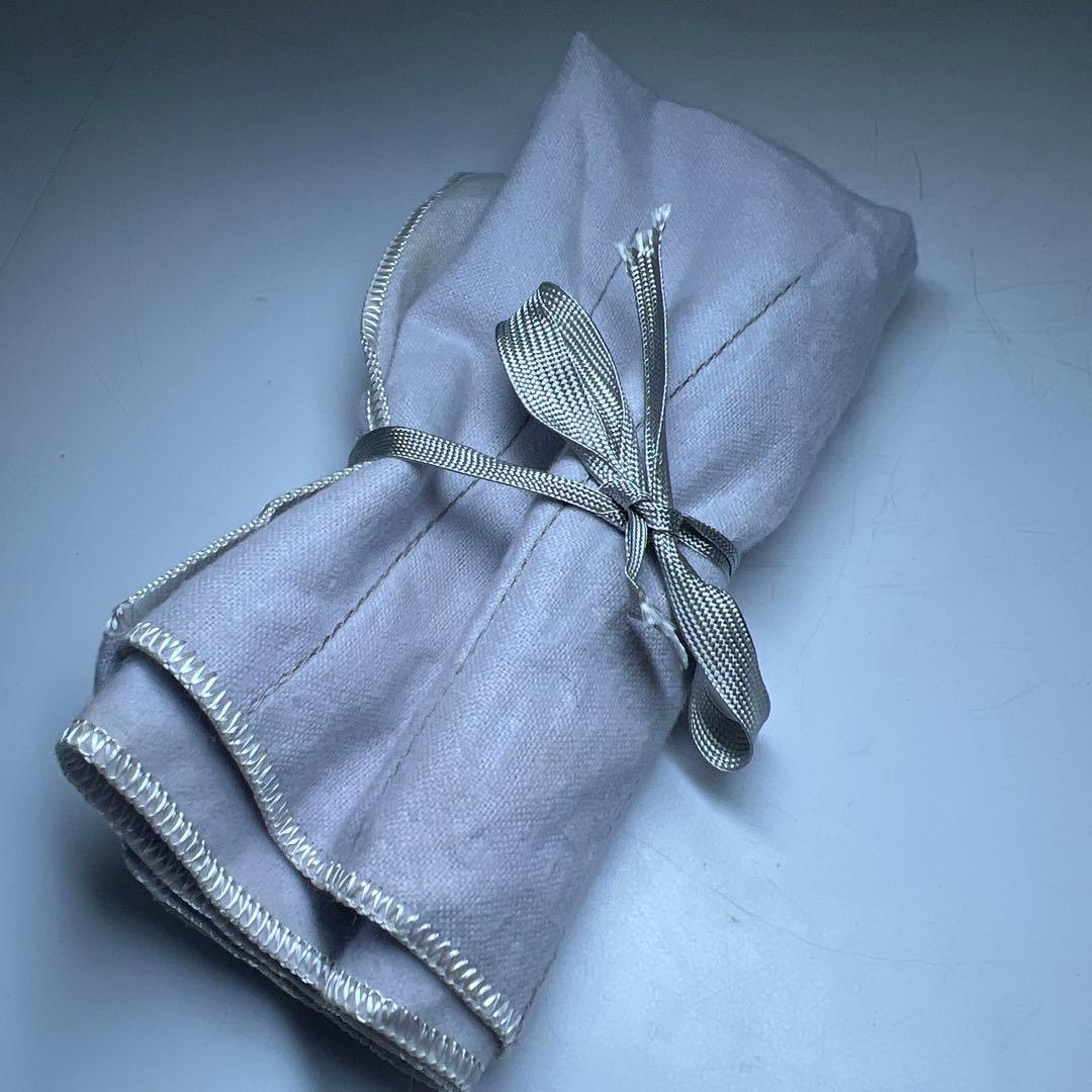 ジョージジェンセン　最高級ブロッサムティースプーン4本　共袋　53g/約10㎝