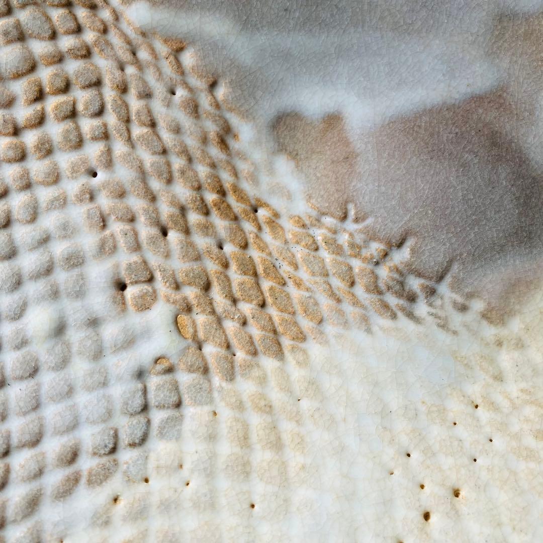 萩焼　十三代　坂田泥華　萩網目鉢　菓子鉢　大皿　中皿　茶懐石　布目皿　懐石