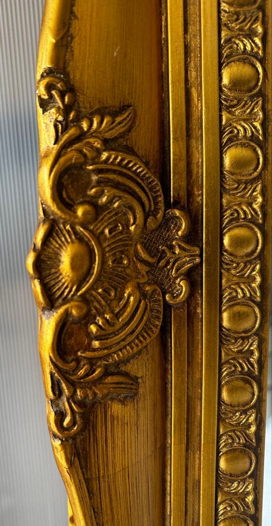 アンティーク調ゴールドフレーム大きめ全身鏡