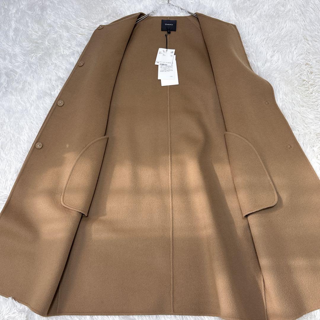 未使用品タグ付き✨セオリー ウールカシミヤ ダブルフェイスコート S キャメル