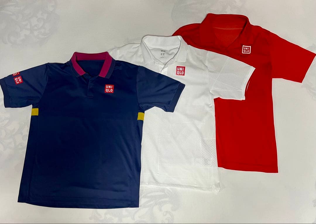 ユニクロロゴ入りテニス ￼ 3着セット サイズL 錦織 フェデラーの着用モデル