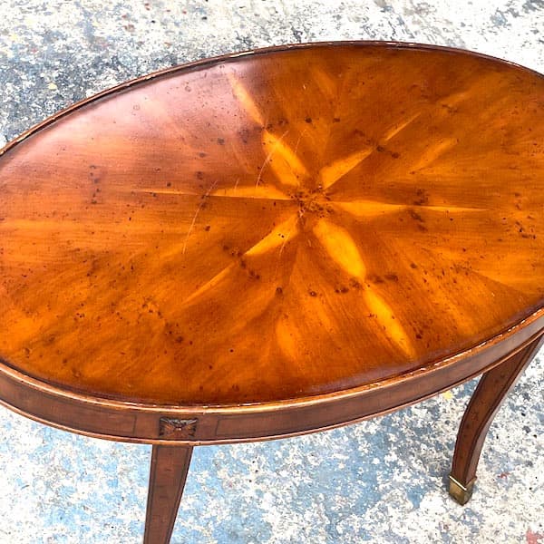 アンティーク　トレー付きコーヒーテーブル　センターテーブル　お盆　サイドテーブル