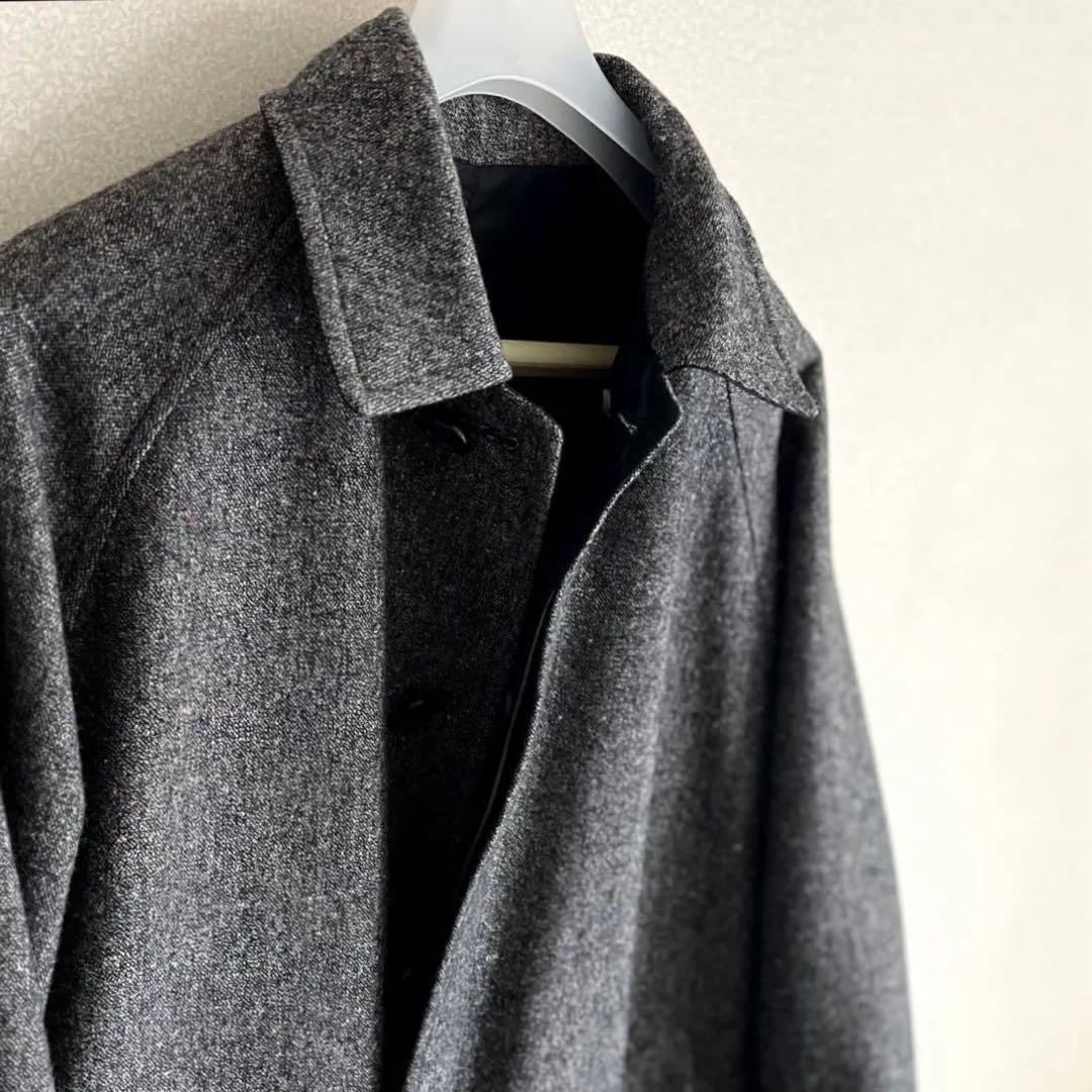 【定価¥69960】ツイード ハーフ ステンカラーコート L グレー