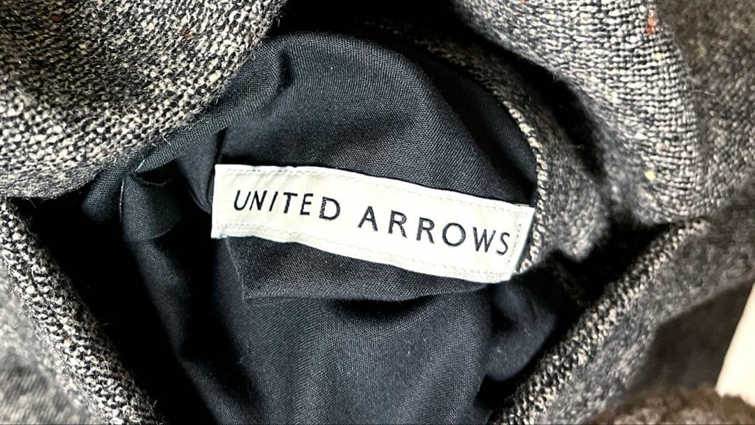 【定価¥69960】ツイード ハーフ ステンカラーコート L グレー