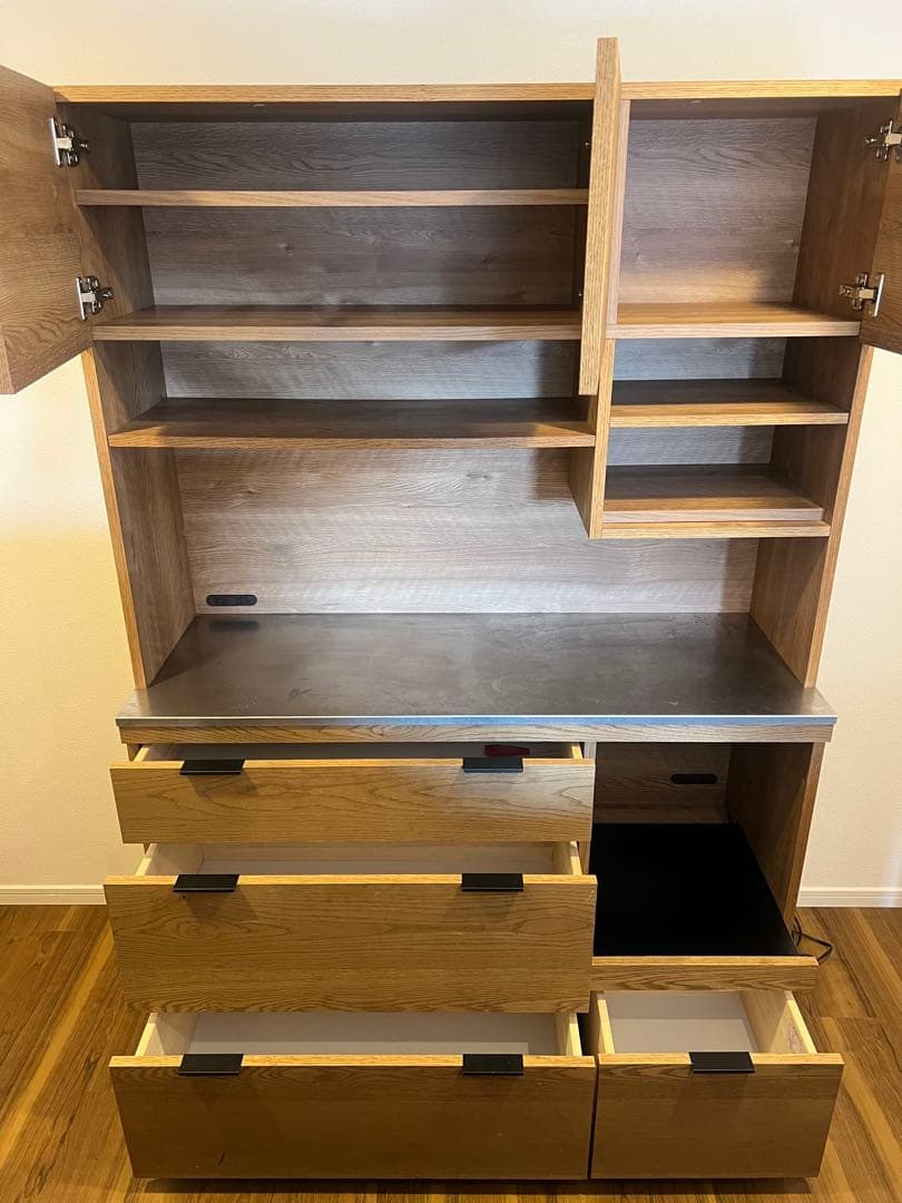 お値下げ【送料込み】unico ADDAY アディ キッチンボード 食器棚