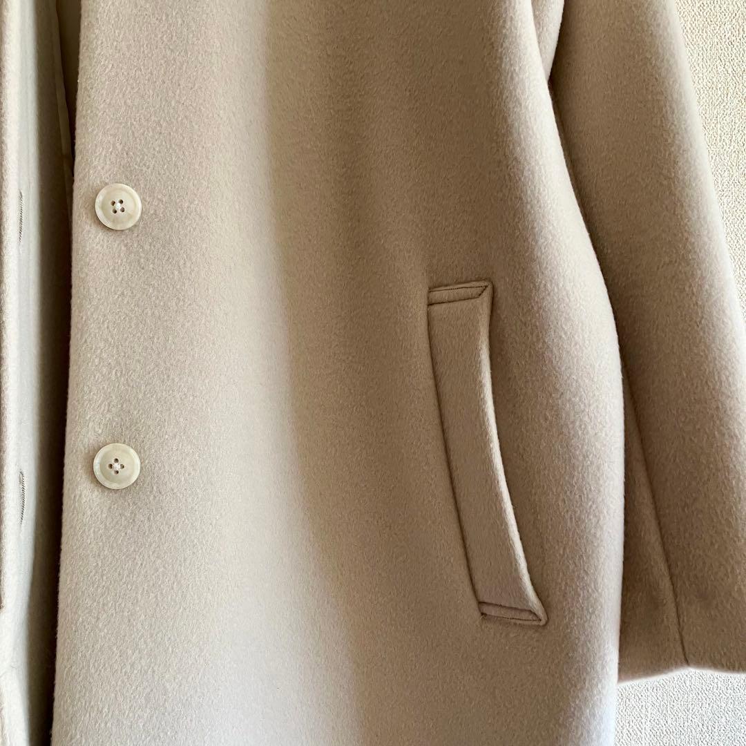未使用✨SLOBE IENAハミルトン ノーカラーウールコート 36 ベージュ