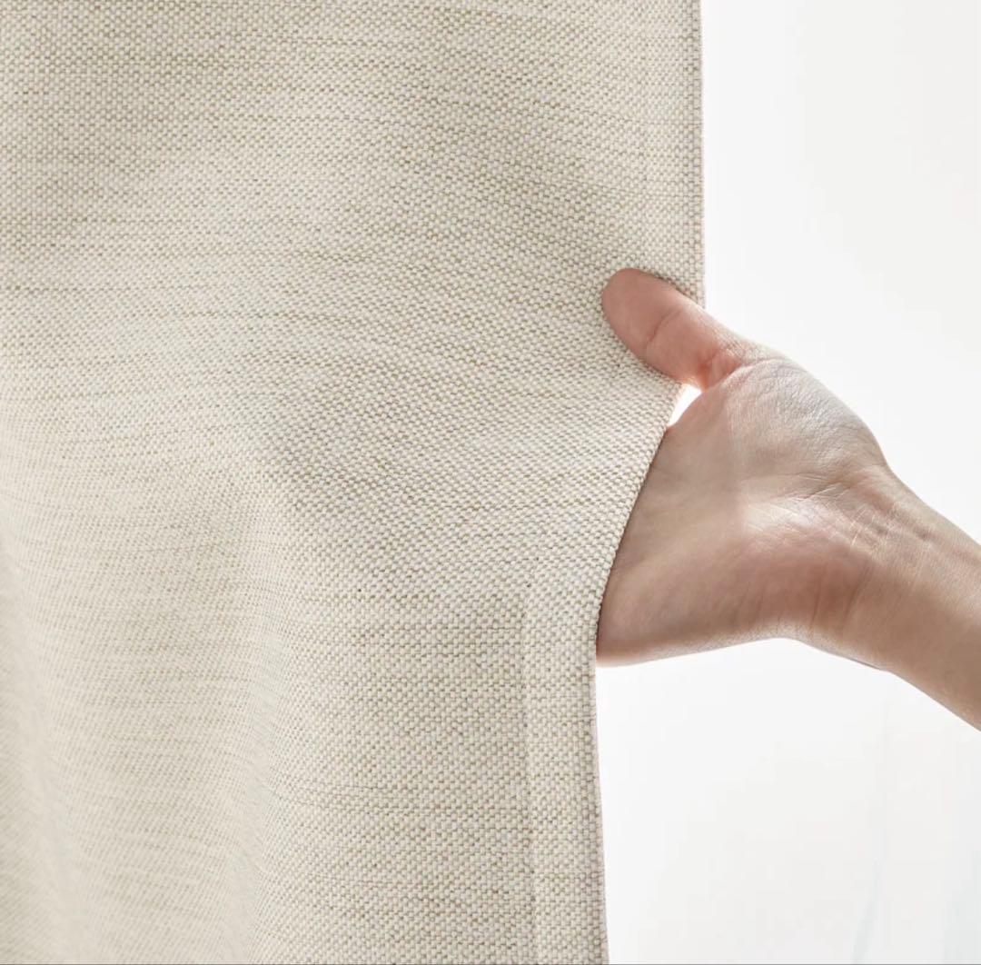 MUJI ポリエステルカーテン アイボリー2枚組