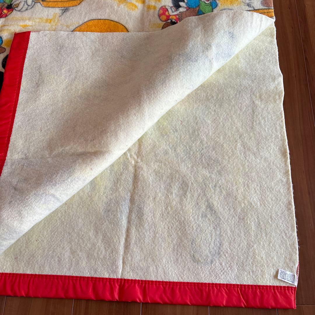 ディズニー ミッキーマウス 毛布 アメリカ ヴィンテージ USA製 80’s