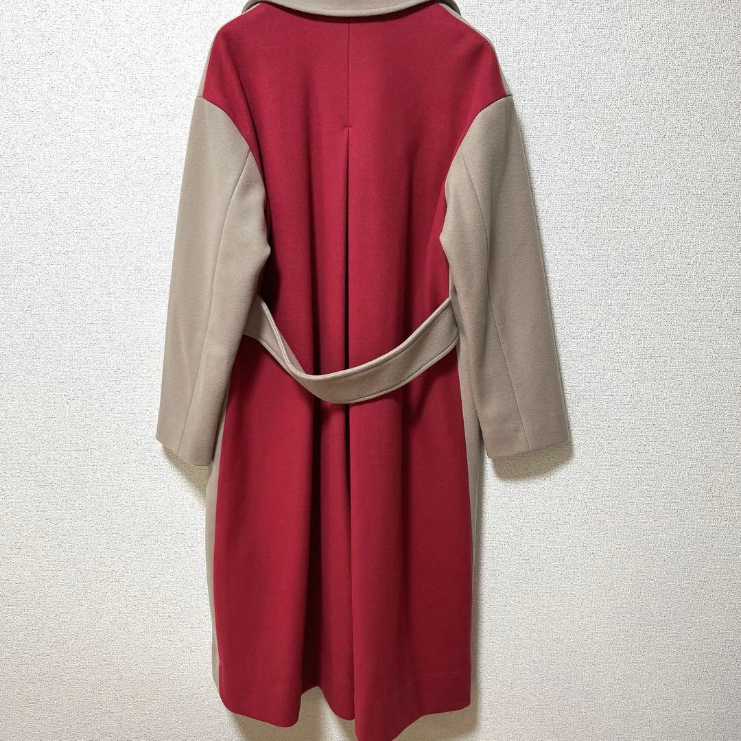 未使用品✨　passione ロングコート　チェスターコート　バイカラー　人気色
