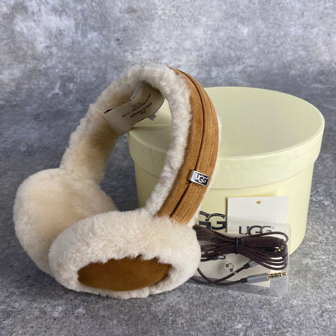 新品 UGG アグ シープスキン イヤーマフ ヘッドフォン イヤホン 有線