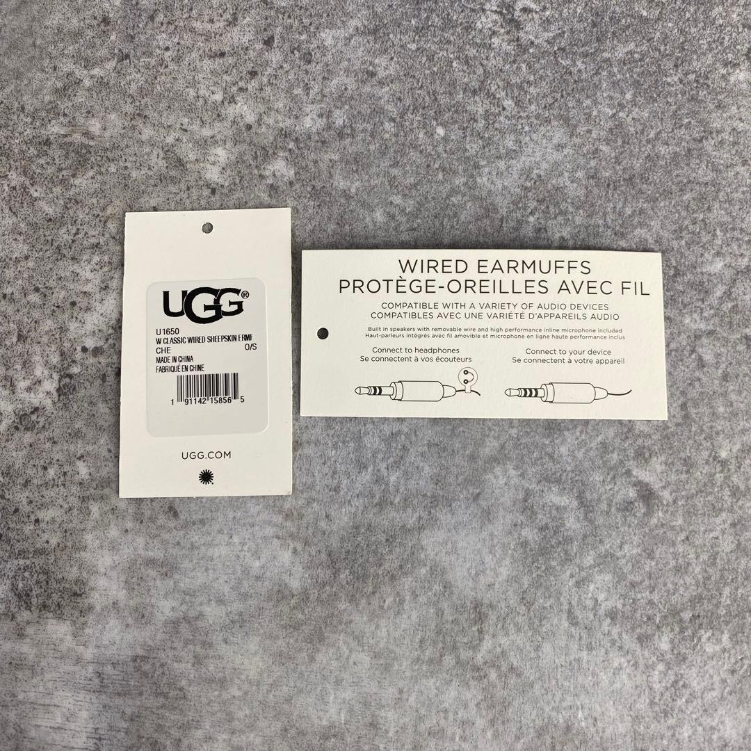 新品 UGG アグ シープスキン イヤーマフ ヘッドフォン イヤホン 有線