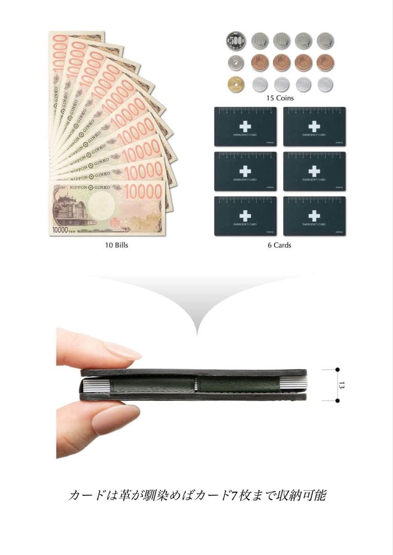 SYRINX ブラックレザー 二つ折り財布