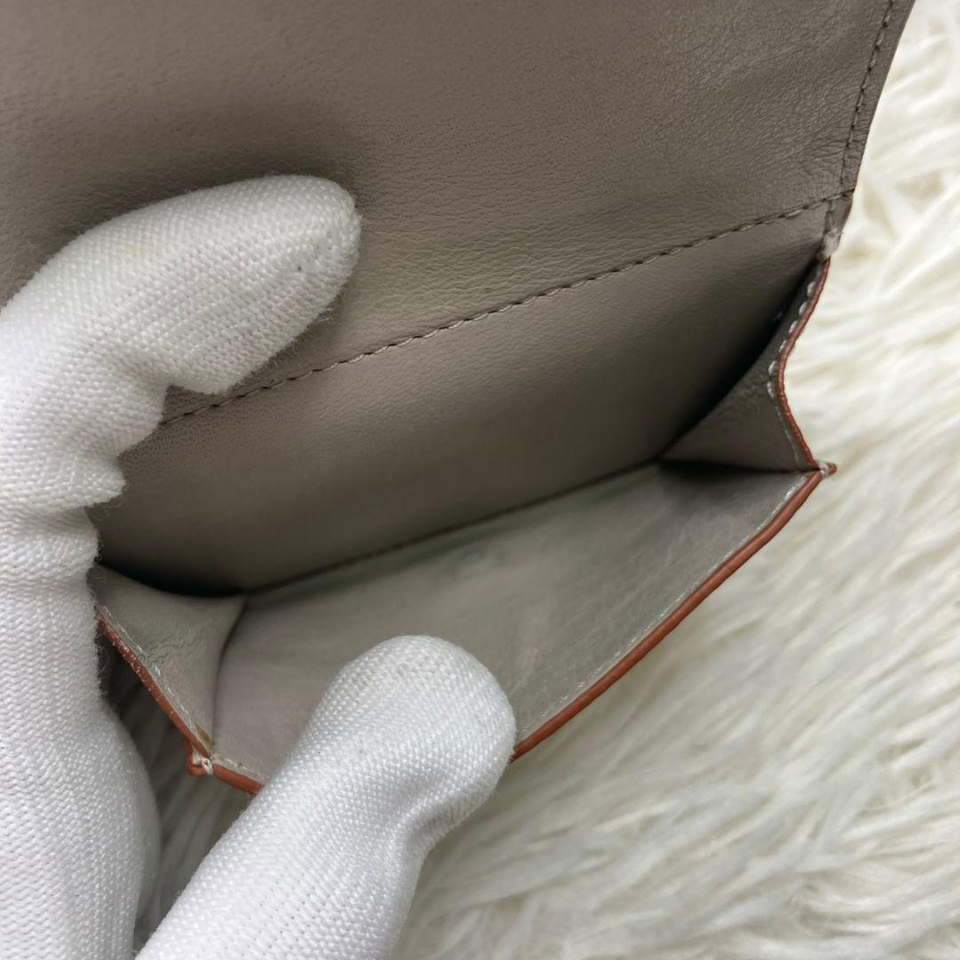 ✨極美品✨LOEWE トライフォールドウォレット　アナグラム　レザー　付属品完備