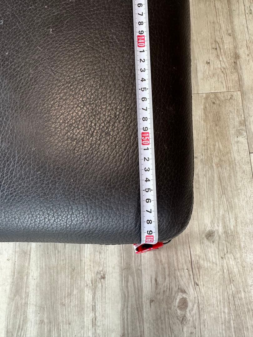 iDC 大塚家具 ソファ L型 220cm x 160cm 3人掛け 総革張り