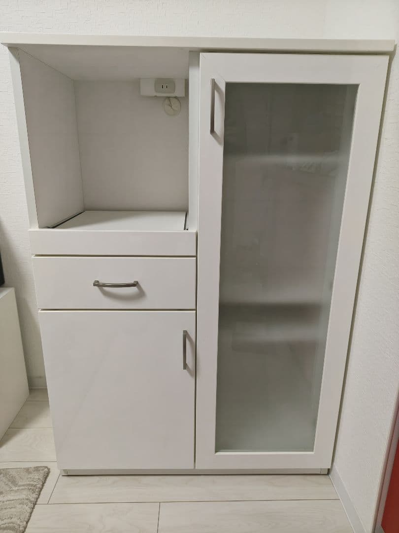 ニトリ 食器棚 キッチンボード コパン T 80MRB-WH