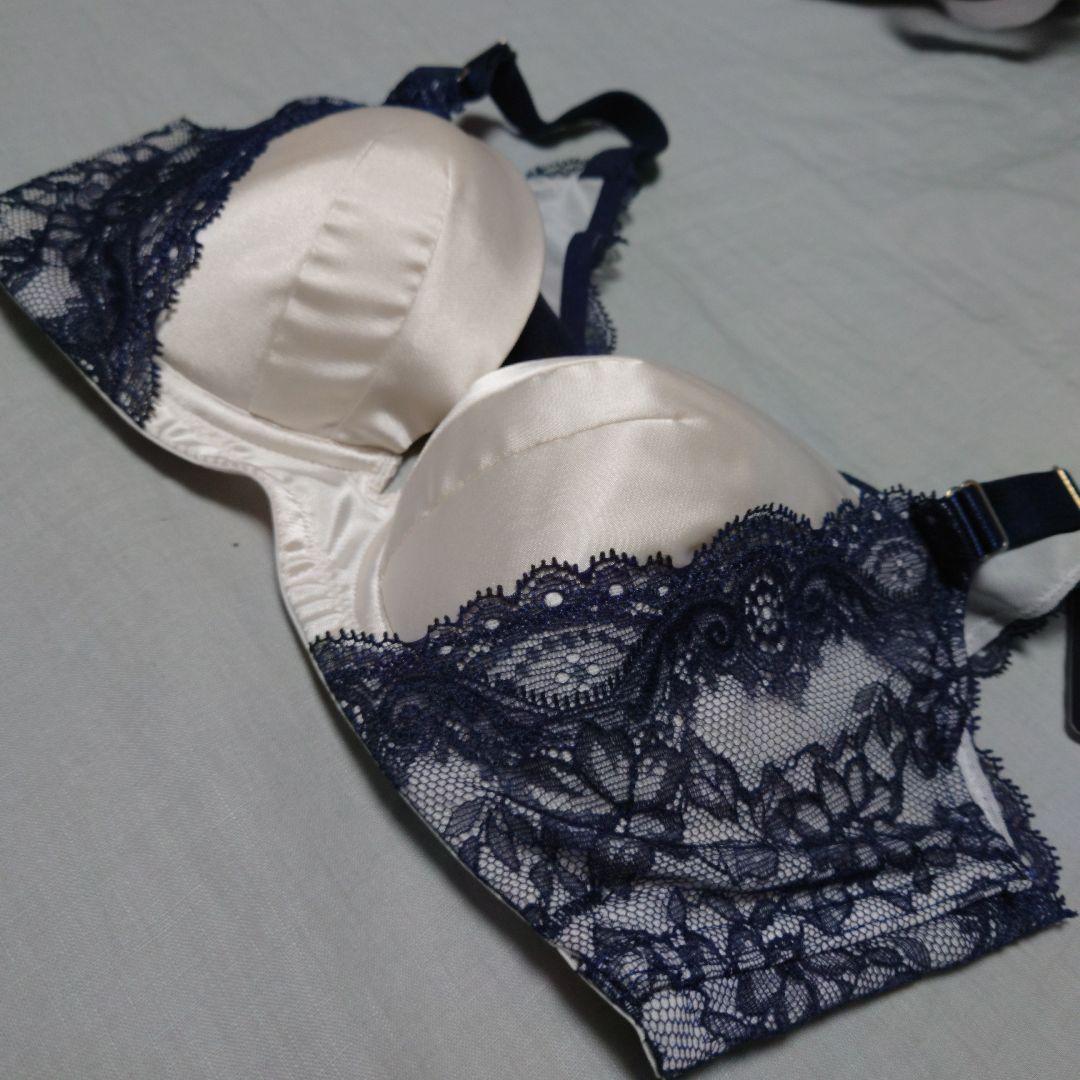 姿勢整い着心地楽/ワコール D70 ブラジャーショーツセット ネイビー