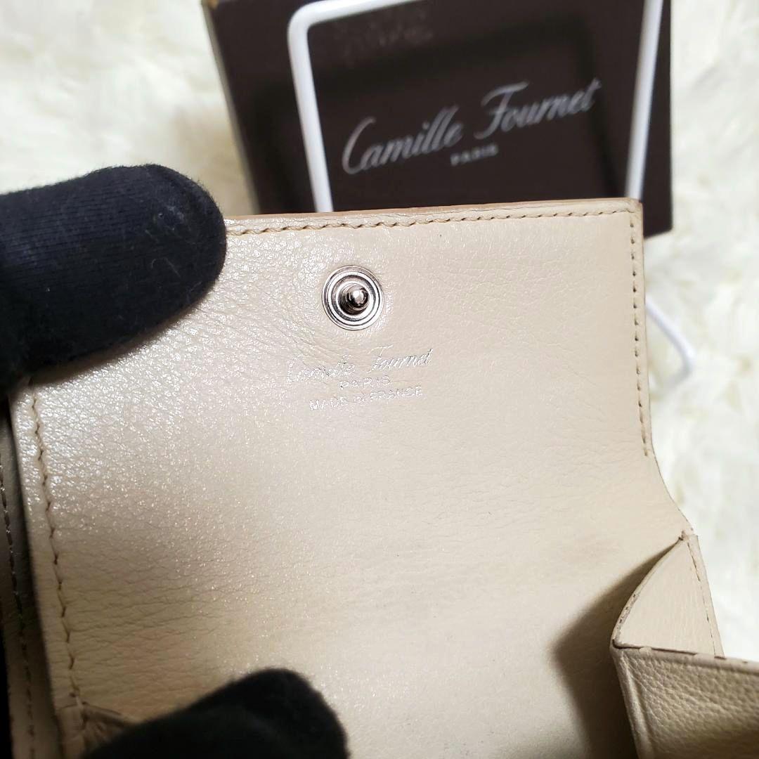 美品 カミーユフォルネ 希少 リザード ケース 箱付き ベージュ 定番人気