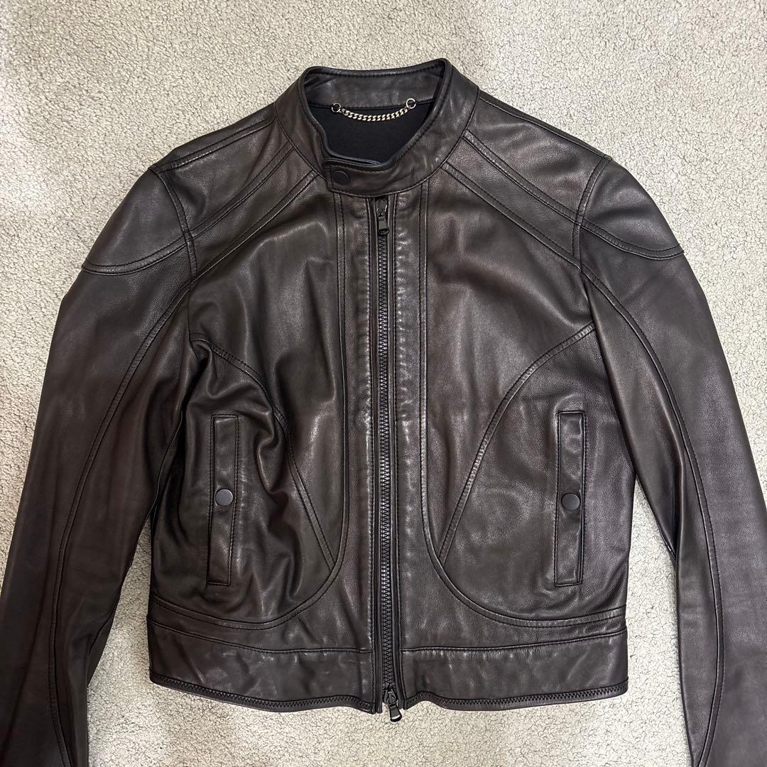 ディーゼル　ブラックゴールド　ラムレザー　ジャケット　ライダース　羊皮　ブラック