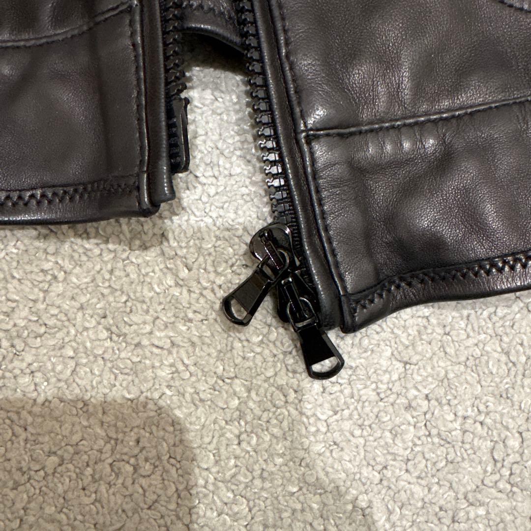 ディーゼル　ブラックゴールド　ラムレザー　ジャケット　ライダース　羊皮　ブラック