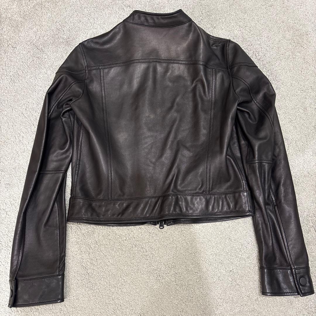 ディーゼル　ブラックゴールド　ラムレザー　ジャケット　ライダース　羊皮　ブラック