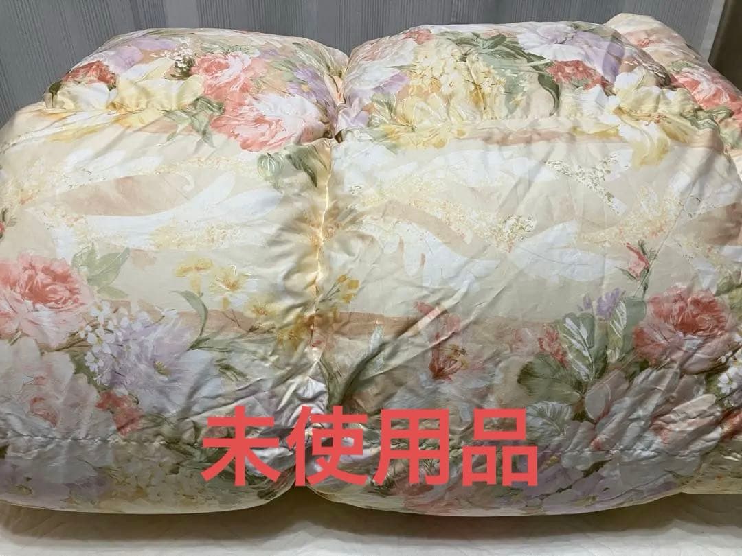 羽毛布団　ポーリッシュホワイトグース　1.4kg イエロー花柄　ブリヂストン