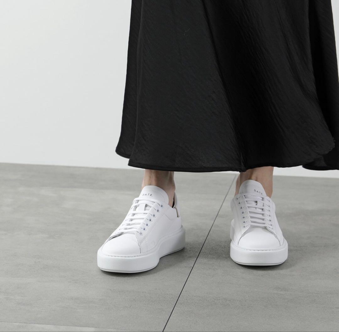 【新品未使用】D.A.T.E. デイト レザースニーカー 白