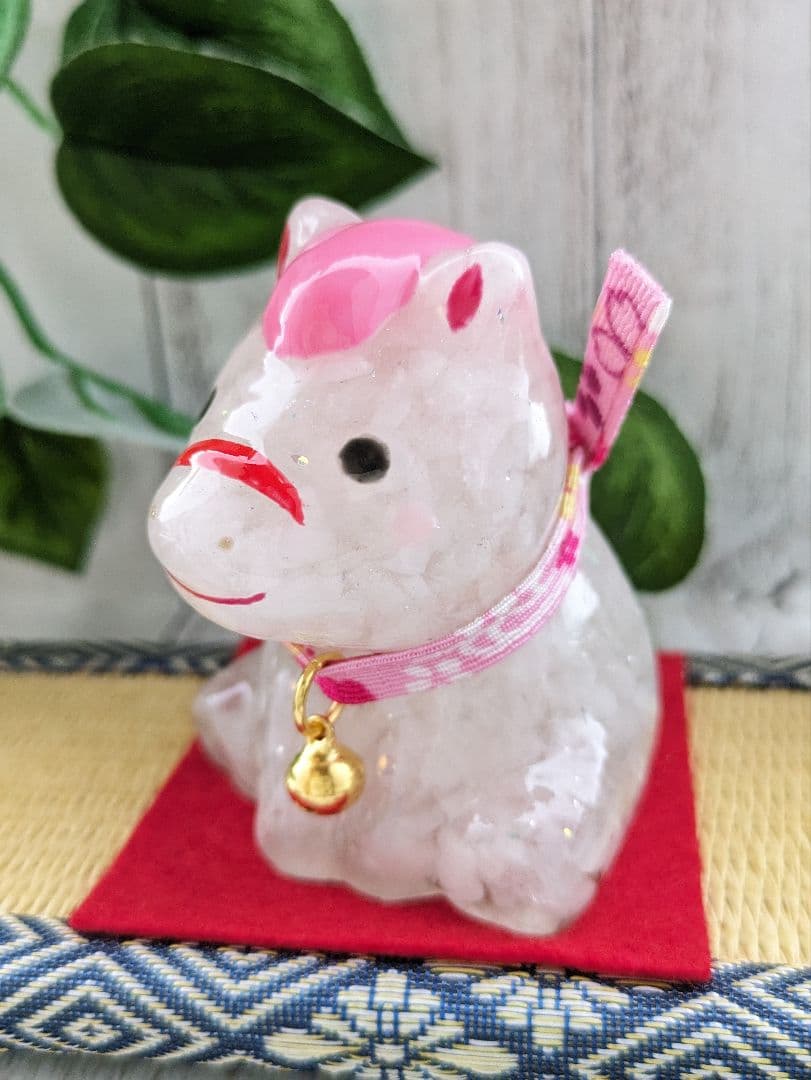 【今年も残り2ヶ月】❶白水晶の干支おうまちゃん形オルゴナイト☆他１点