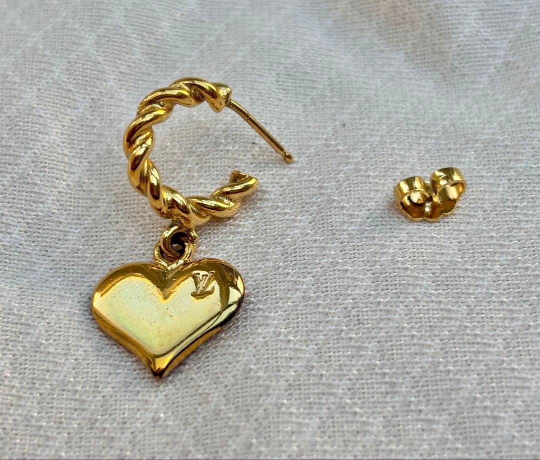 LOUIS VUITTON ブークルドレイユ ピアス 赤 黄 ゴールド 3点